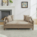 Gepolsterte Chaiselongue mit Chenillebezug und Nagelkopfbesatz