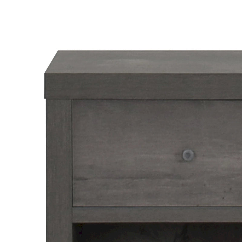 Faux Wood Single Drawer Nightstand