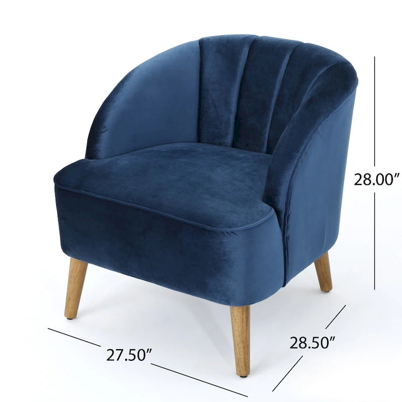 Moderner Samt-Sessel