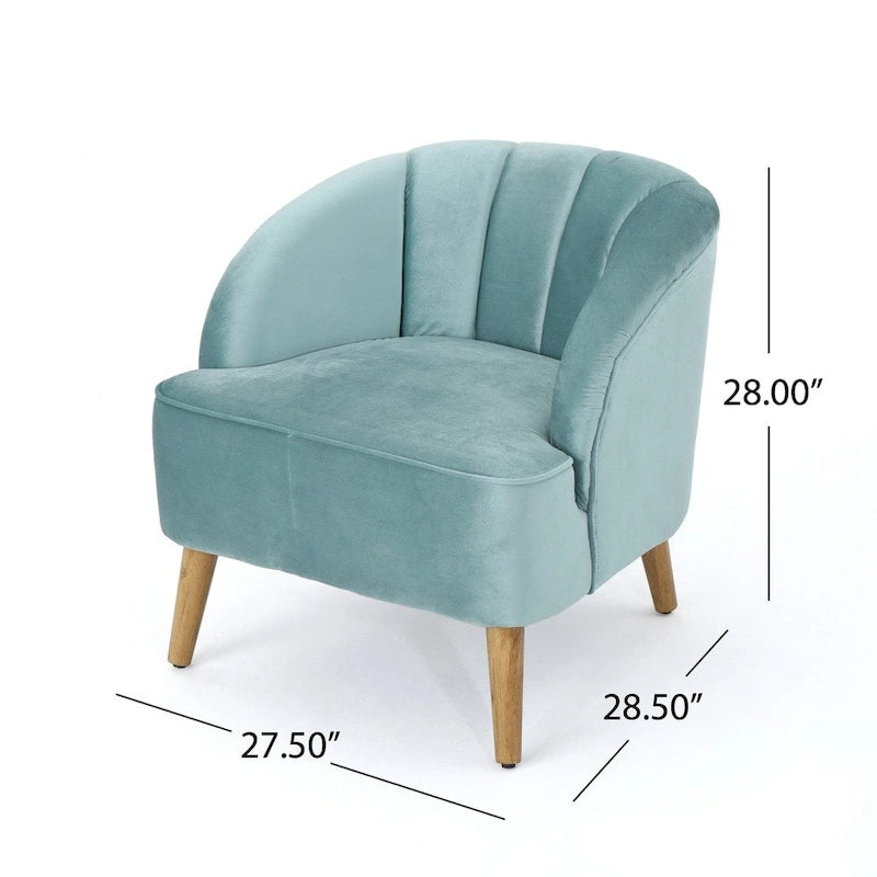 Moderner Samt-Sessel