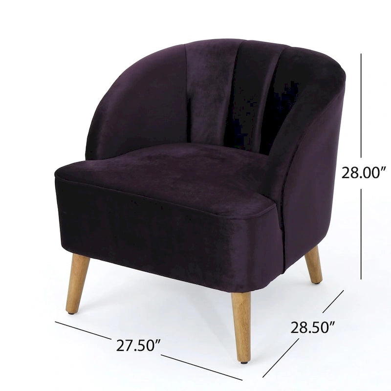 Moderner Samt-Sessel