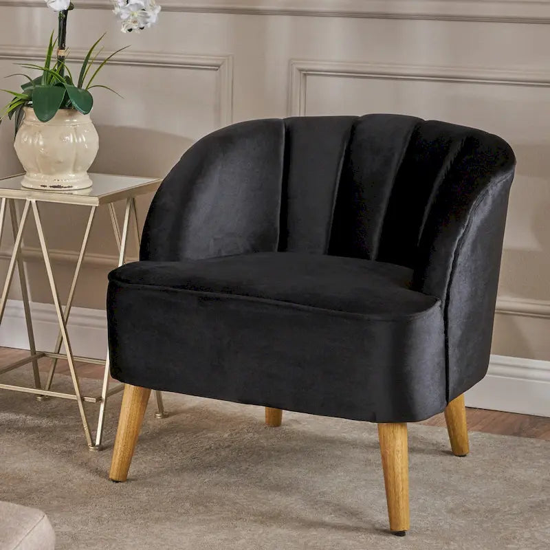 Moderner Samt-Sessel