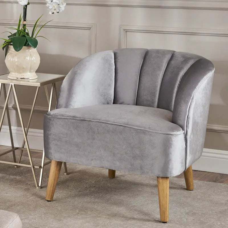 Moderner Samt-Sessel