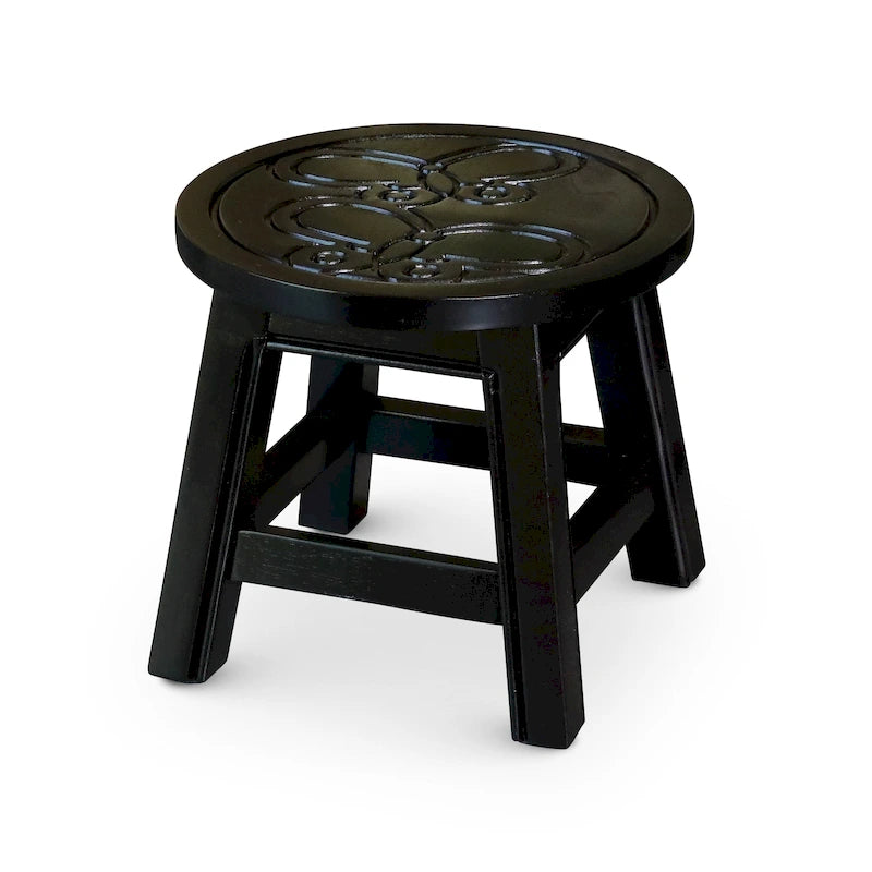 Carved Wooden Step Stool