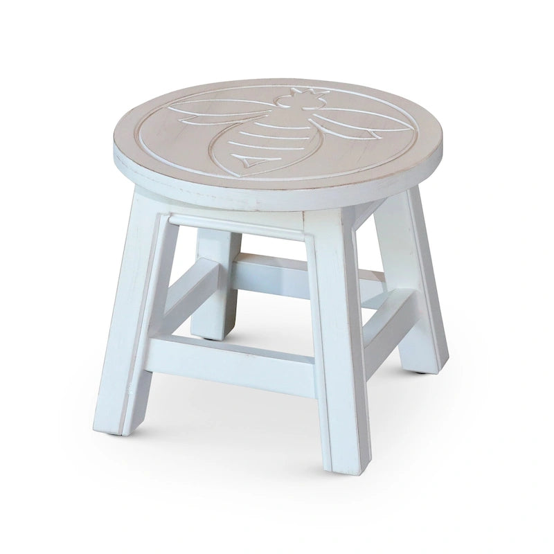 Carved Wooden Step Stool