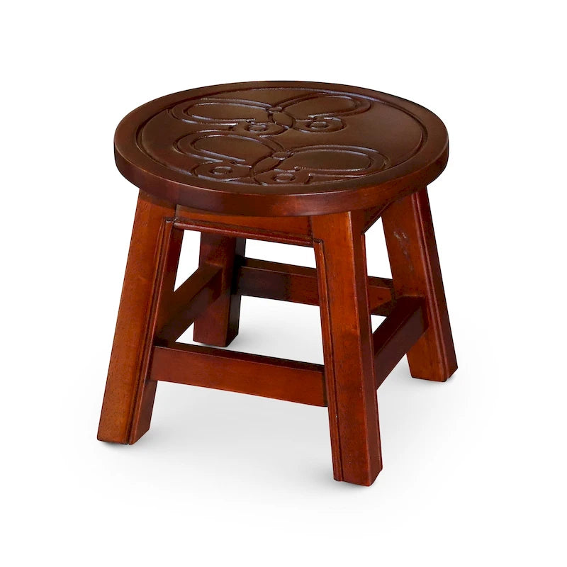 Carved Wooden Step Stool