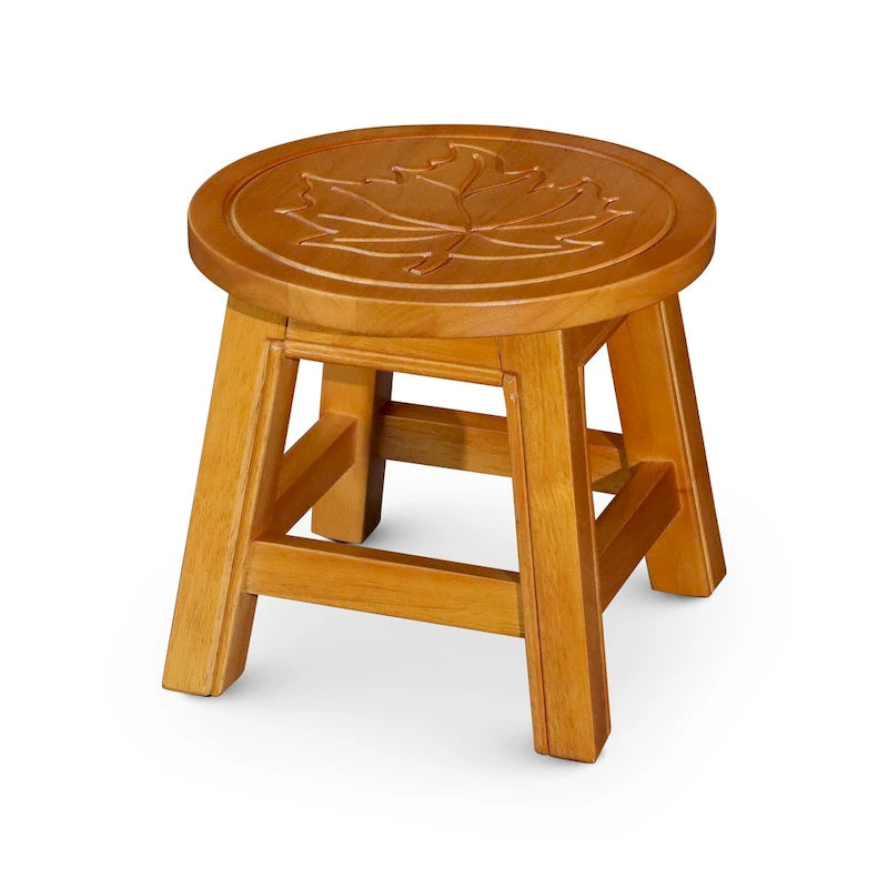 Carved Wooden Step Stool