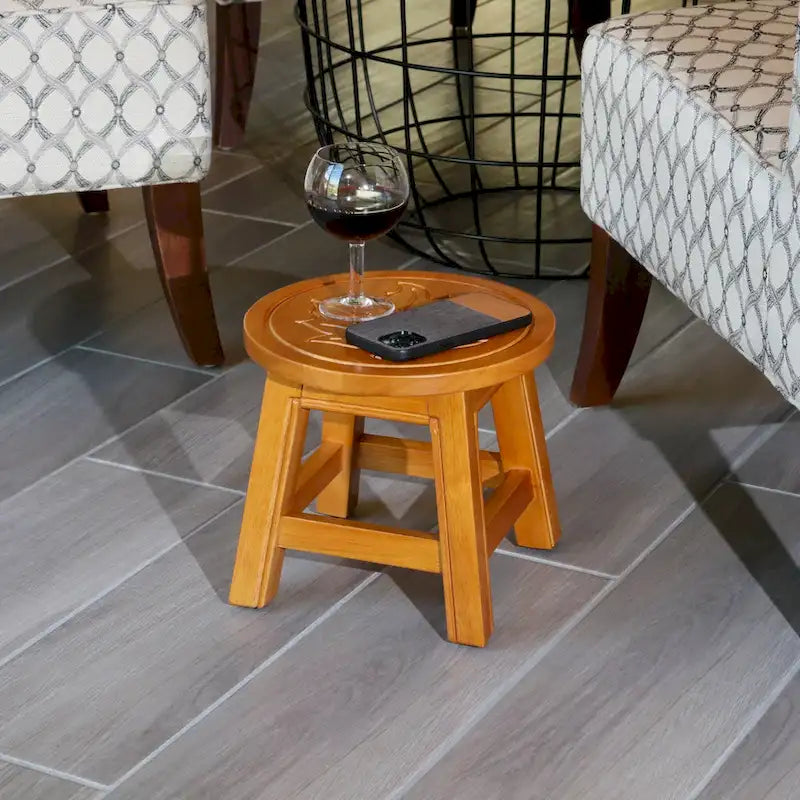 Carved Wooden Step Stool