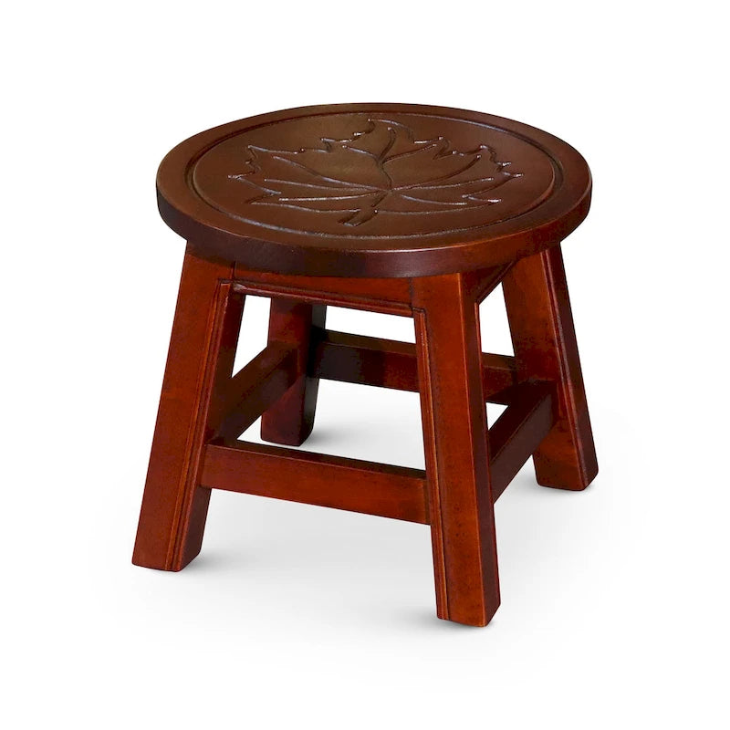 Carved Wooden Step Stool