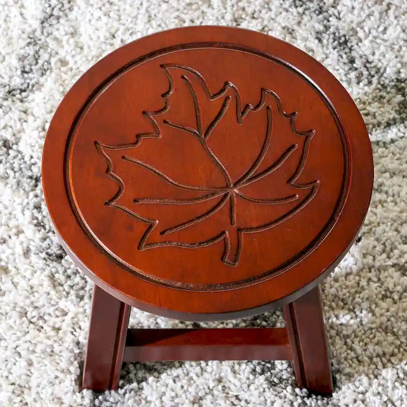Carved Wooden Step Stool
