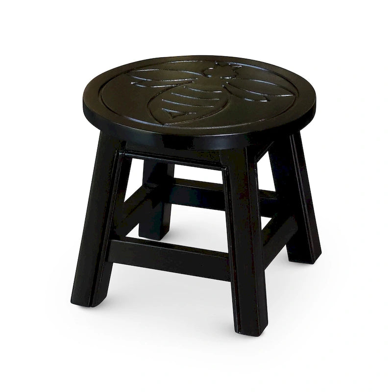 Carved Wooden Step Stool
