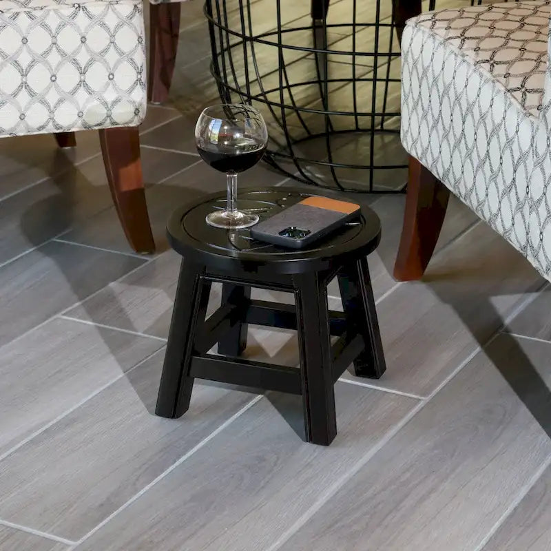 Carved Wooden Step Stool