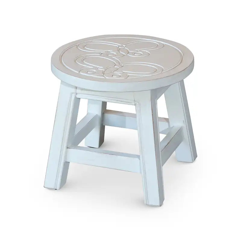 Carved Wooden Step Stool