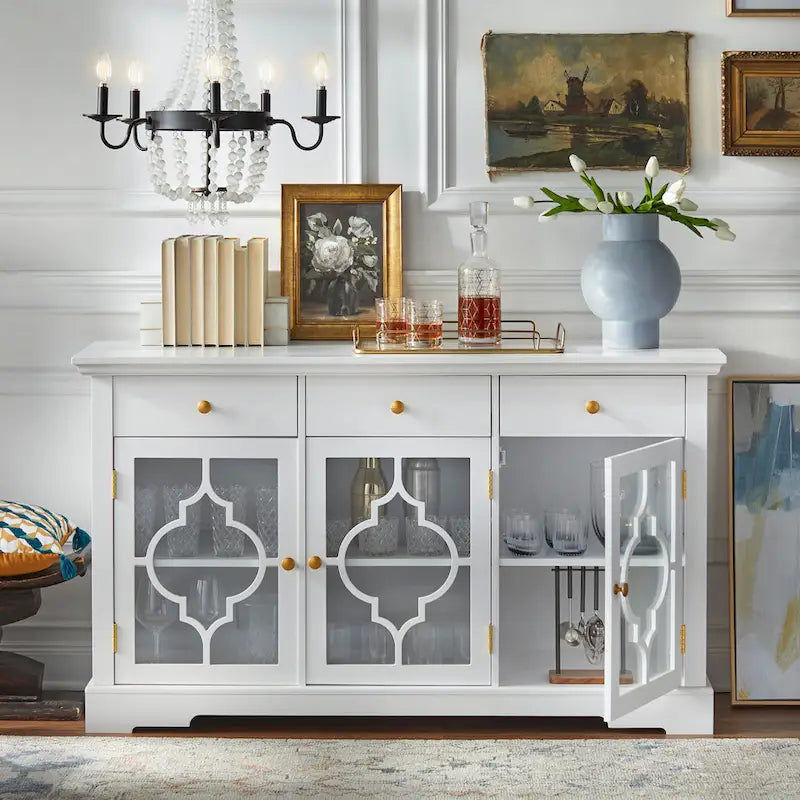 Glass Cabinet Sideboard Storage