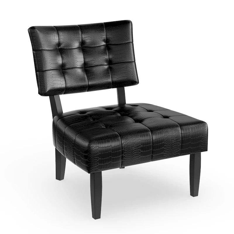 Boucle Tufted Accent Chair – Oversized Slipper Style