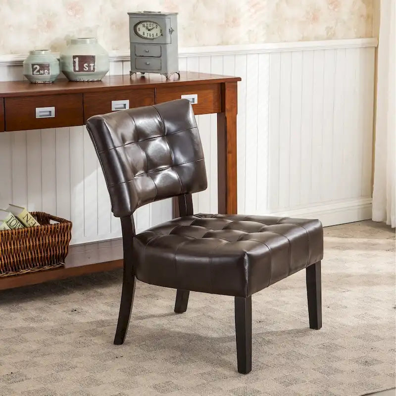 Boucle Tufted Accent Chair – Oversized Slipper Style