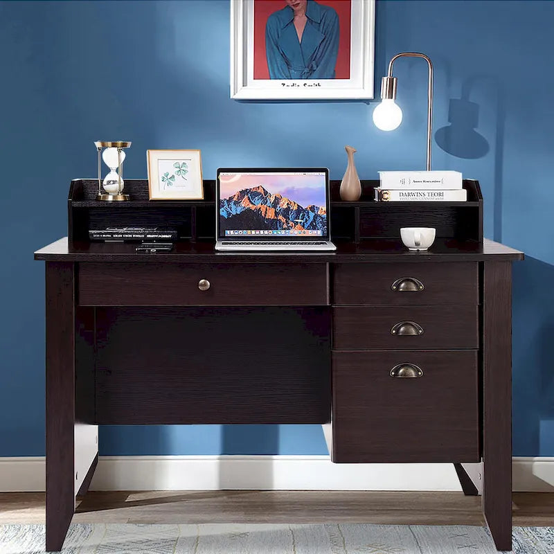Computer Writing Desk with Drawers
