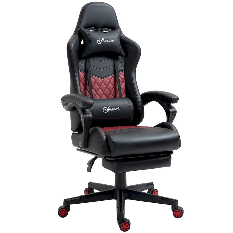 Gamingstuhl im Rennsport-Stil, ergonomischer Bürostuhl, höhenverstellbarer drehbarer Relaxsessel mit hoher Rückenlehne, PC-Computerschreibtischstuhl