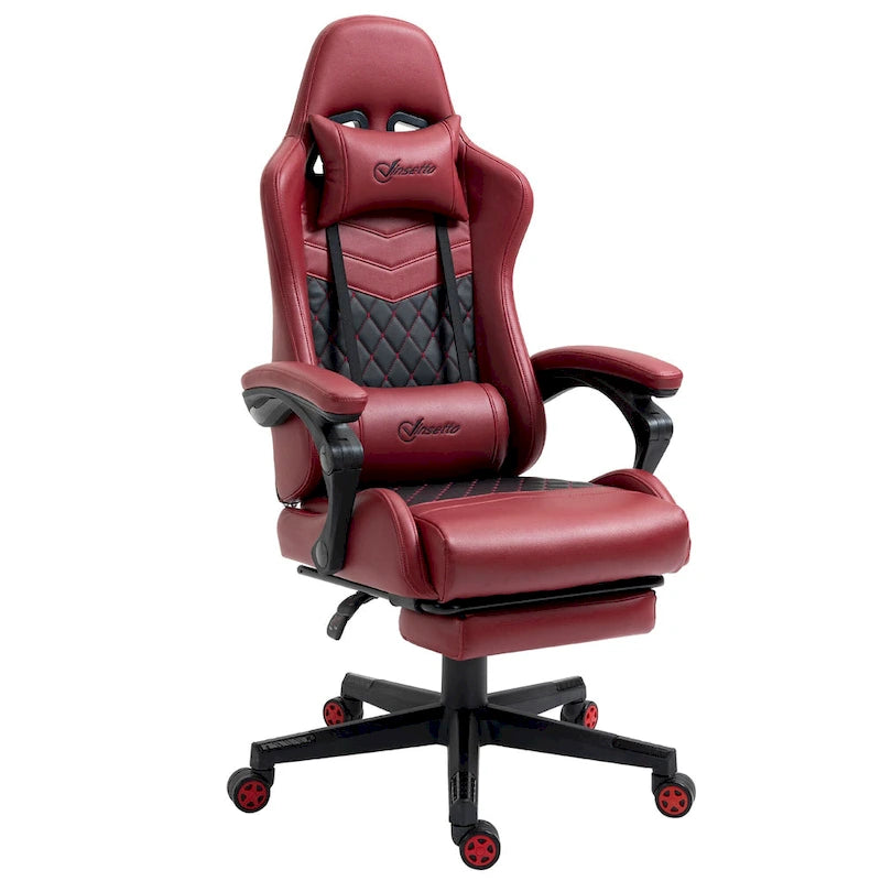 Gamingstuhl im Rennsport-Stil, ergonomischer Bürostuhl, höhenverstellbarer drehbarer Relaxsessel mit hoher Rückenlehne, PC-Computerschreibtischstuhl