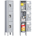 3-Door / 5-Door Metal Locker Storage Cabinet for School, Office & Gym