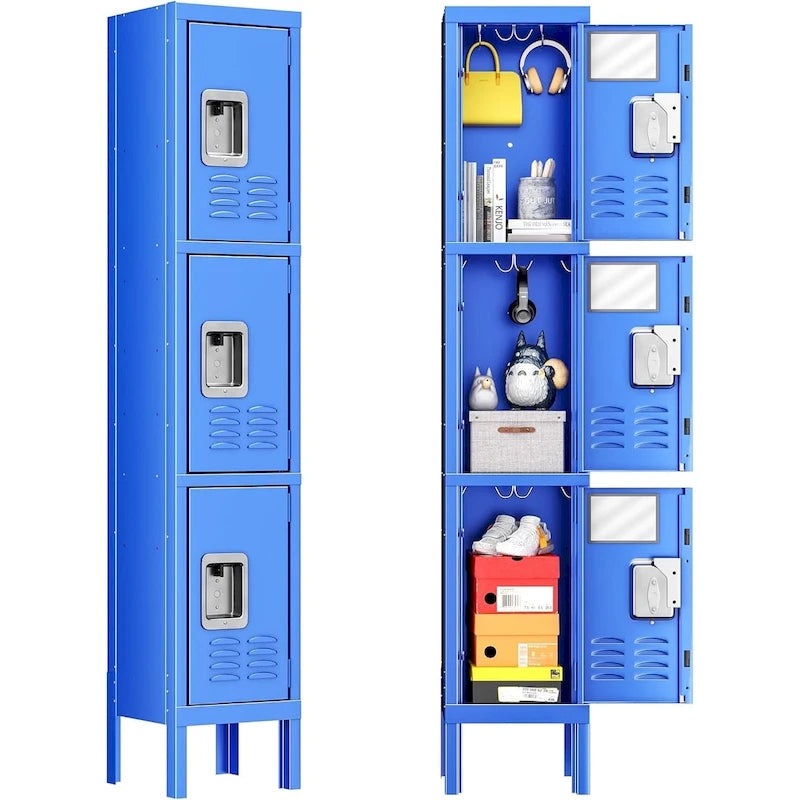 3-Door / 5-Door Metal Locker Storage Cabinet for School, Office & Gym