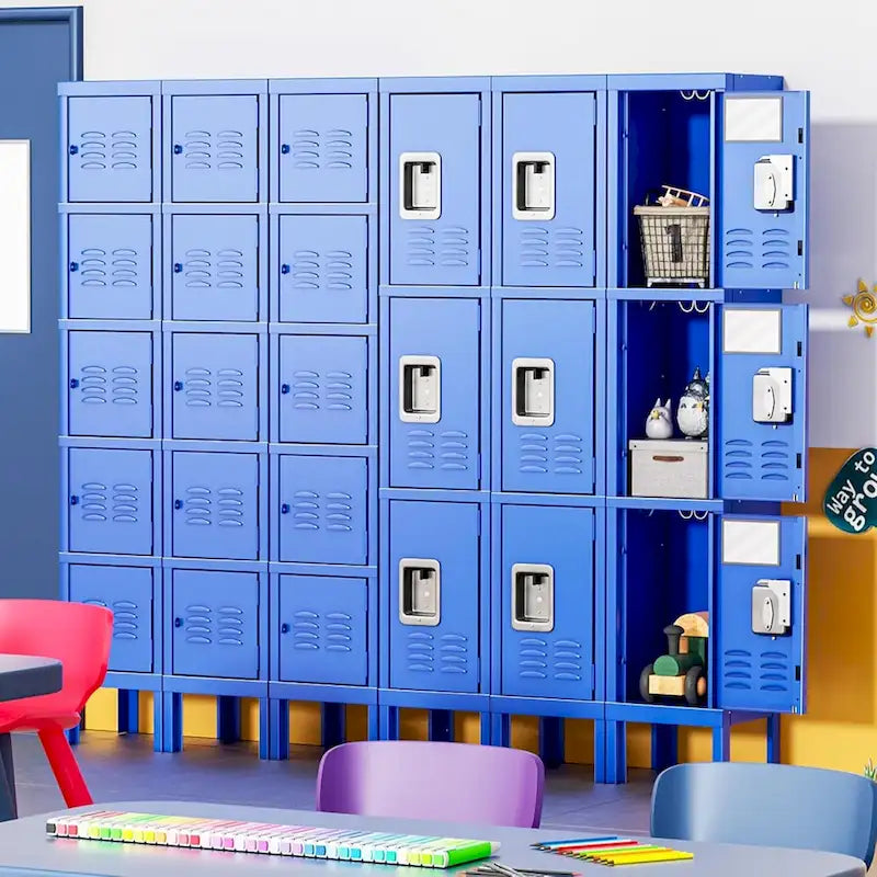 3-Door / 5-Door Metal Locker Storage Cabinet for School, Office & Gym