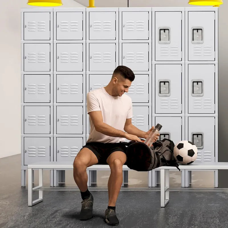3-Door / 5-Door Metal Locker Storage Cabinet for School, Office & Gym