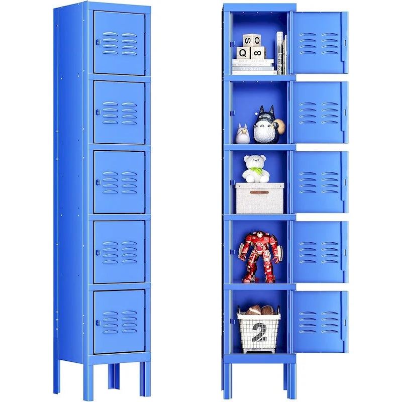 3-Door / 5-Door Metal Locker Storage Cabinet for School, Office & Gym