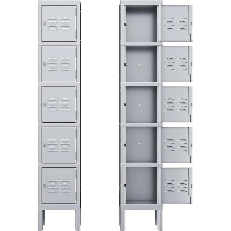 3-Door / 5-Door Metal Locker Storage Cabinet for School, Office & Gym