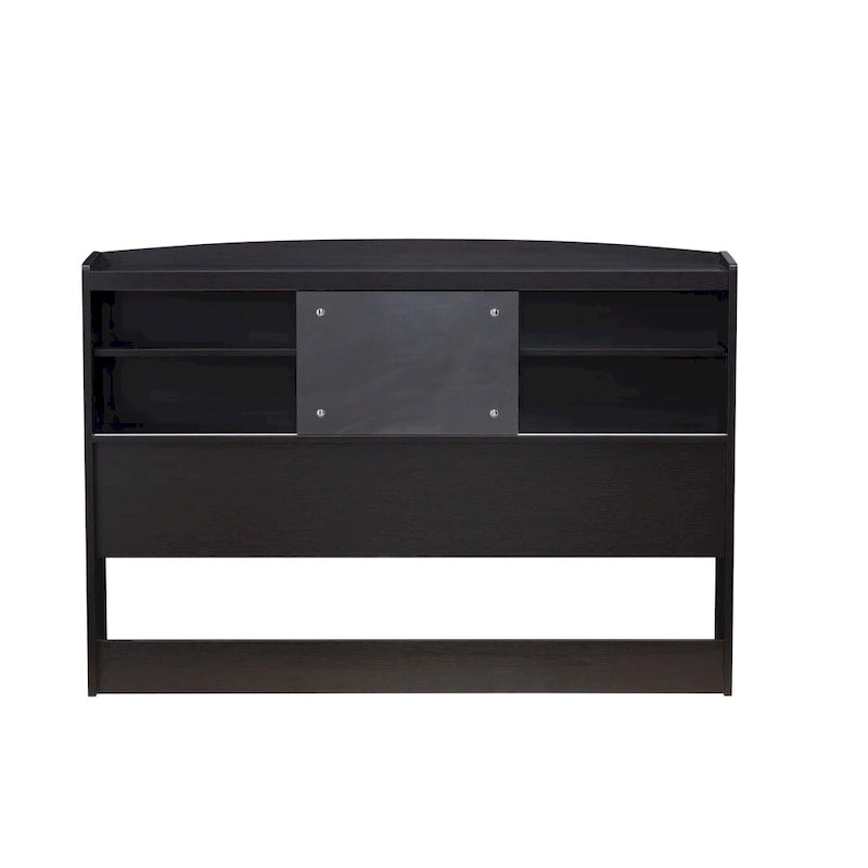 Contemporary Cappuccino 6-Shelf Headboard