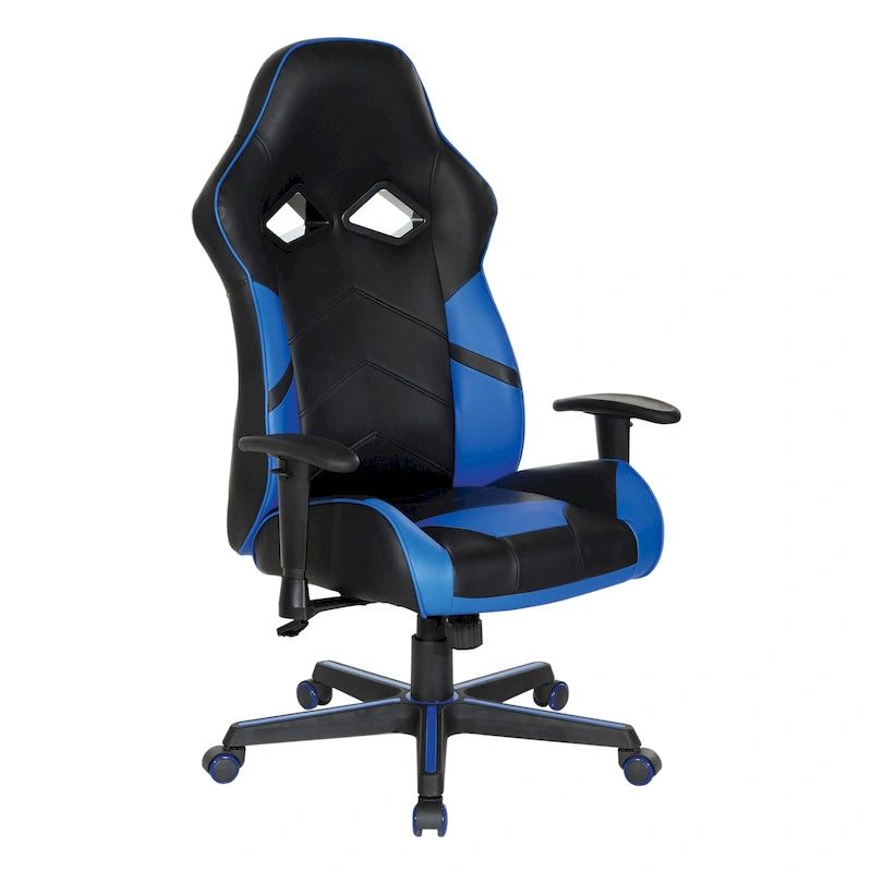Gaming Chair in Faux Leather with Color Accents