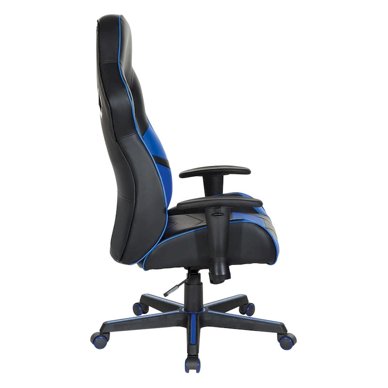 Fauteuil de jeu en similicuir avec touches de couleur