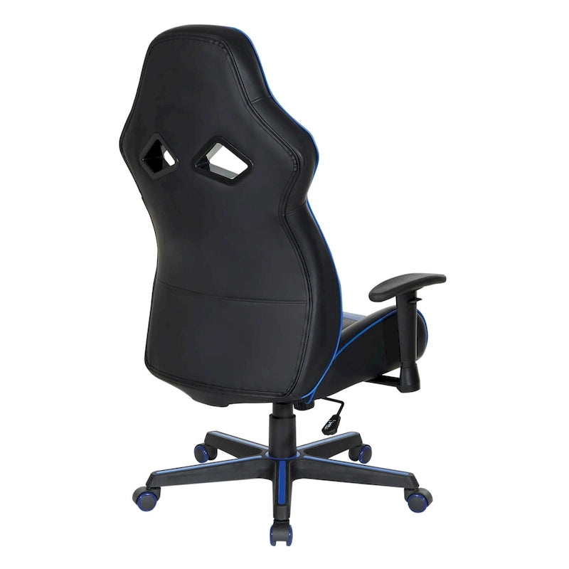 Fauteuil de jeu en similicuir avec touches de couleur