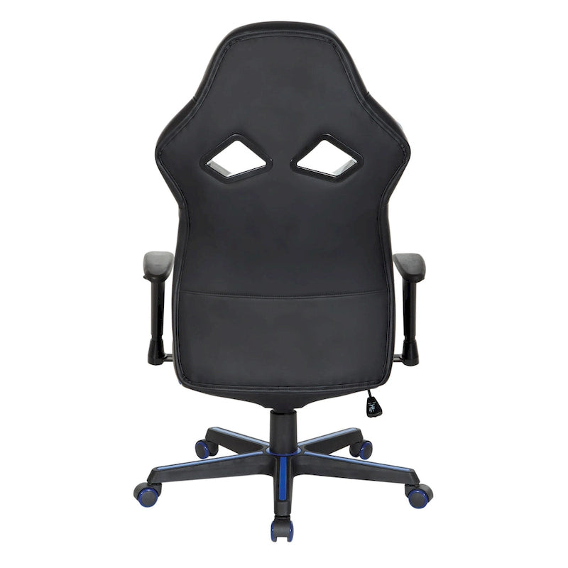 Fauteuil de jeu en similicuir avec touches de couleur