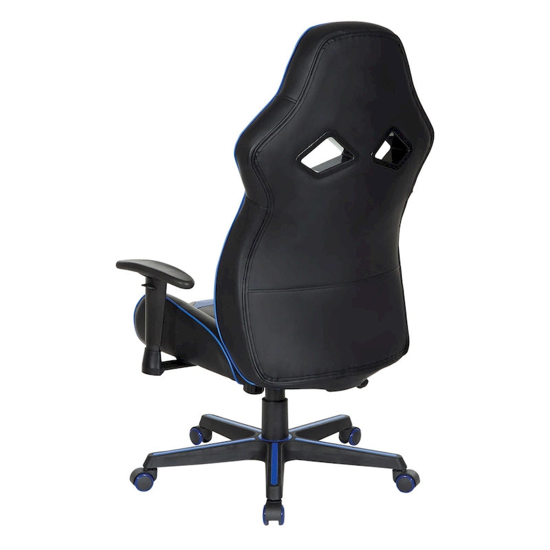 Fauteuil de jeu en similicuir avec touches de couleur