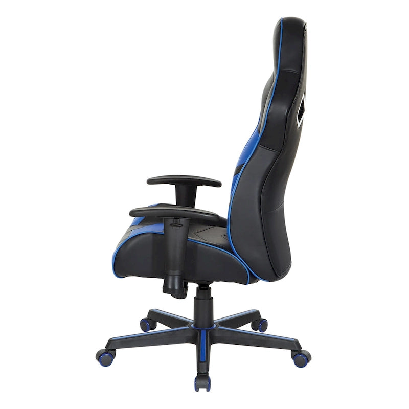 Fauteuil de jeu en similicuir avec touches de couleur
