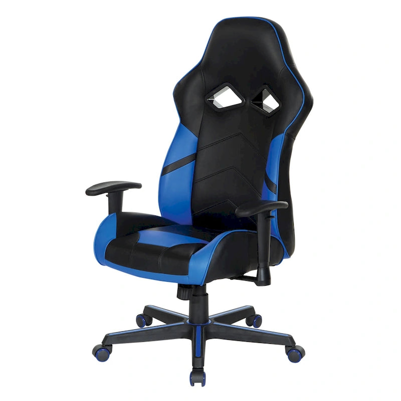 Fauteuil de jeu en similicuir avec touches de couleur