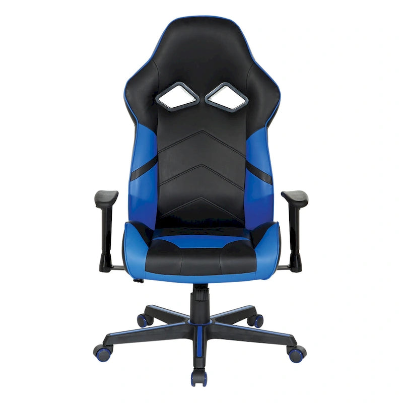 Fauteuil de jeu en similicuir avec touches de couleur