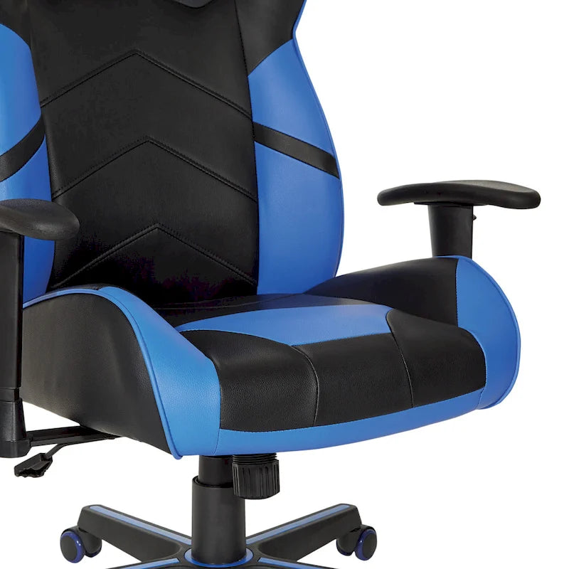 Fauteuil de jeu en similicuir avec touches de couleur
