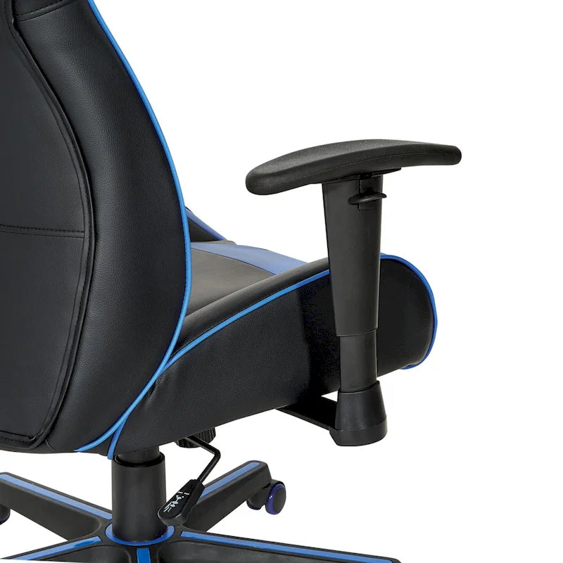 Fauteuil de jeu en similicuir avec touches de couleur