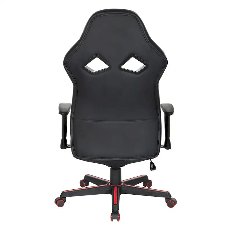 Fauteuil de jeu en similicuir avec touches de couleur