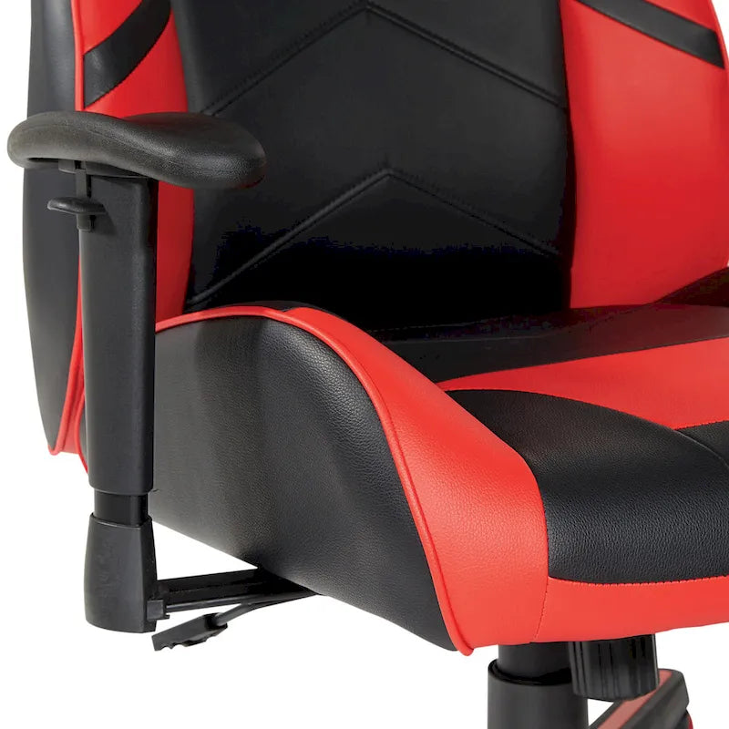 Fauteuil de jeu en similicuir avec touches de couleur