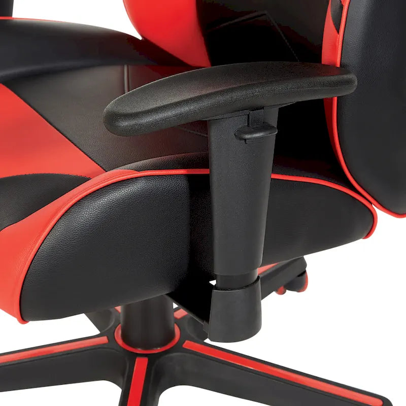 Fauteuil de jeu en similicuir avec touches de couleur