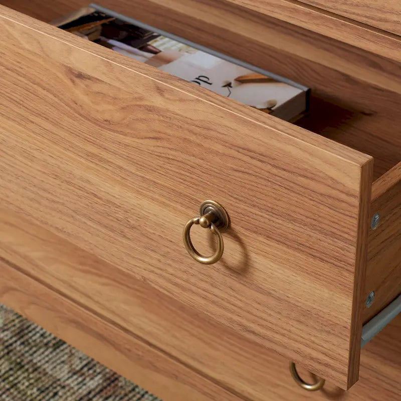 3-Drawer Chest with Gold Hardware