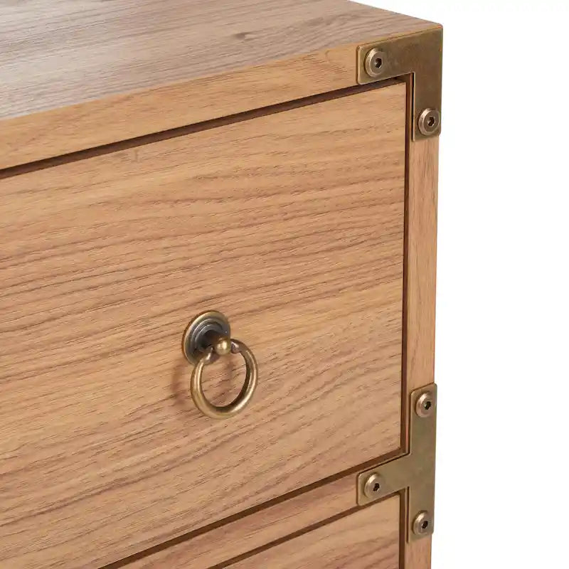 3-Drawer Chest with Gold Hardware