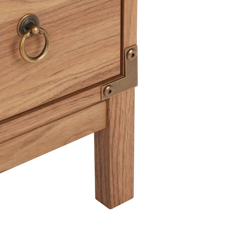 3-Drawer Chest with Gold Hardware