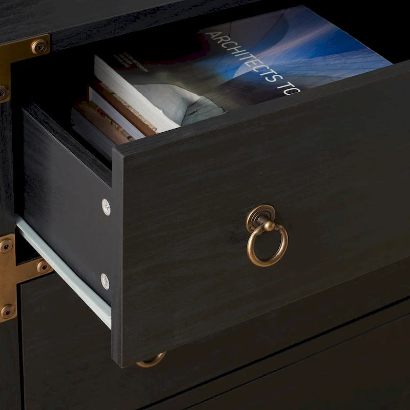 3-Drawer Chest with Gold Hardware
