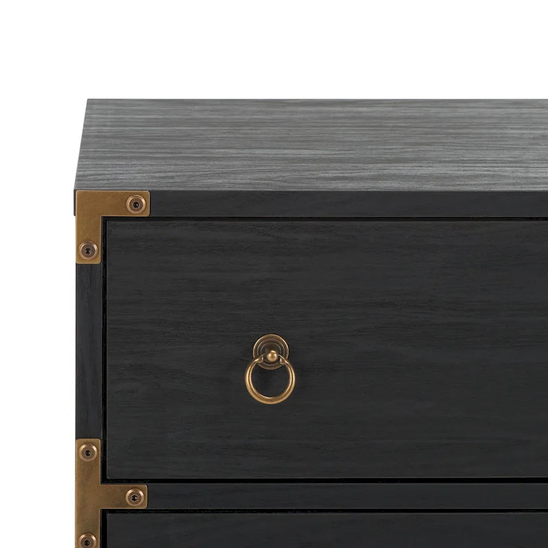 3-Drawer Chest with Gold Hardware