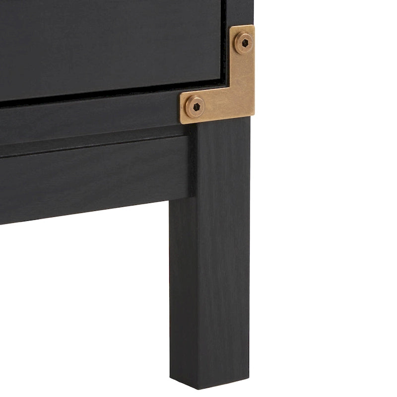 3-Drawer Chest with Gold Hardware