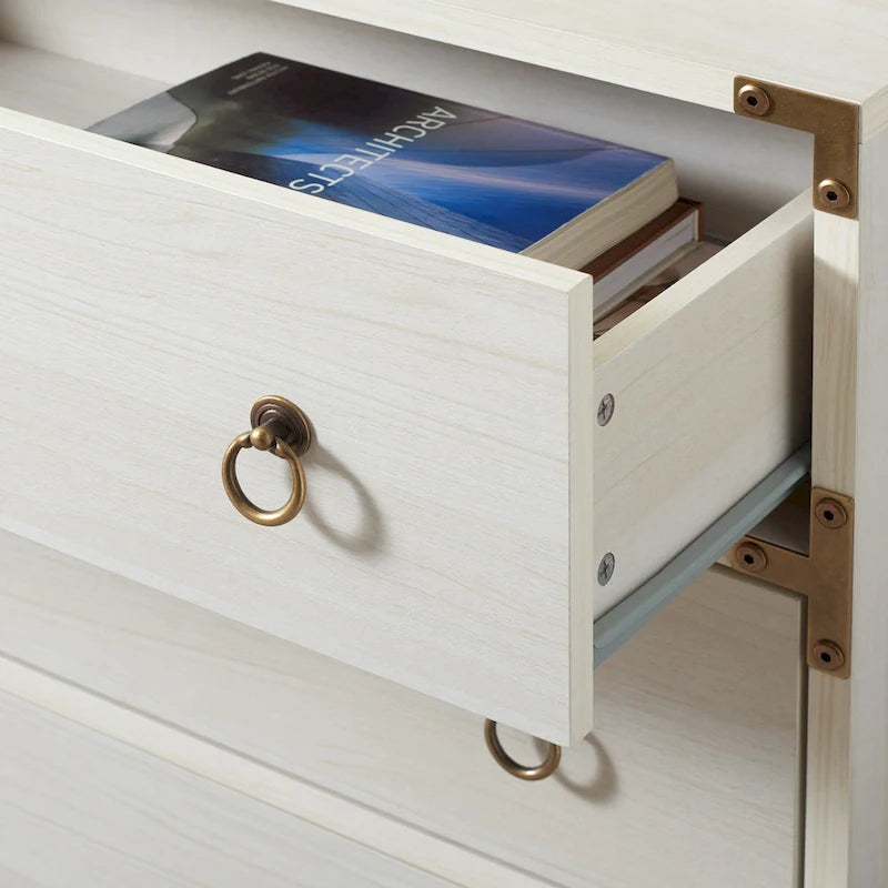 3-Drawer Chest with Gold Hardware